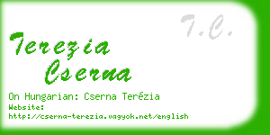 terezia cserna business card